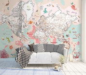3D World Map Wall Mural Wallpaper 22- Jess Art Decoration
