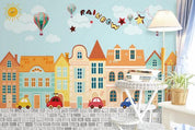 3D Cartoon House Balloon Wall Mural Wallpaper 5- Jess Art Decoration