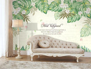 3D Hand Painted Green Leaves Wall Mural Wallpaper 43- Jess Art Decoration