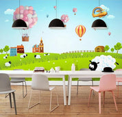 3D Hand Painted Grassland Balloon Wall Mural Wallpaper 72- Jess Art Decoration