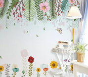 3D Hand Painted Flowers Leaves Wall Mural Wallpaper 251- Jess Art Decoration