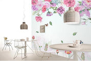 3D Hand Painted Pink Peony Wall Mural Wallpaper 252- Jess Art Decoration
