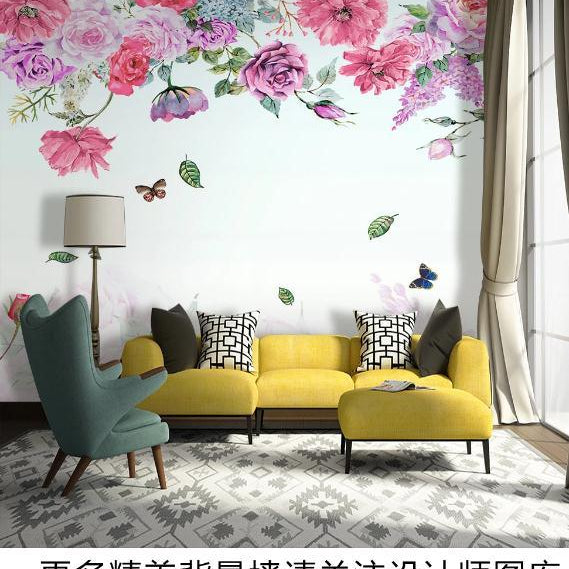 3D Hand Painted Pink Peony Wall Mural Wallpaper 252- Jess Art Decoration