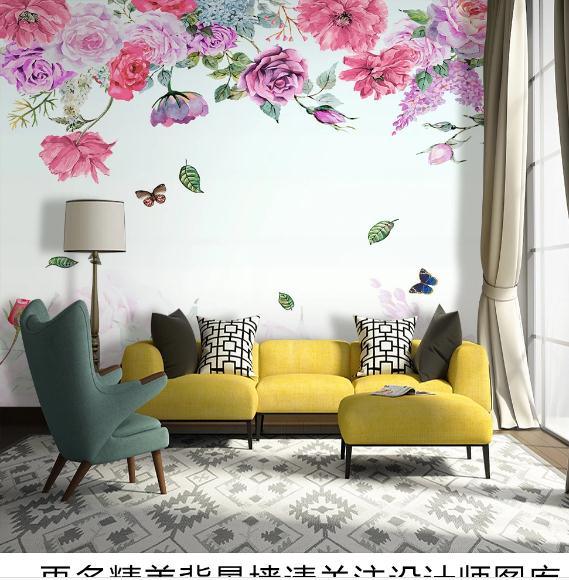 3D Hand Painted Pink Peony Wall Mural Wallpaper 252- Jess Art Decoration