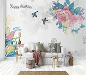 3D Hand Painted Flowers Wall Mural Wallpaper 237- Jess Art Decoration