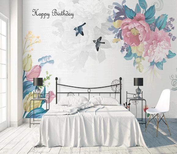3D Hand Painted Flowers Wall Mural Wallpaper 237- Jess Art Decoration