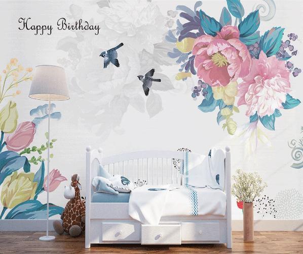 3D Hand Painted Flowers Wall Mural Wallpaper 237- Jess Art Decoration
