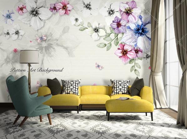 3D Hand Painted Flowers Wall Mural Wallpaper 222- Jess Art Decoration