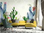 3D Hand Painted Cactus Wall Mural Wallpaper 149- Jess Art Decoration