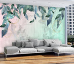 3D Hand Painted Green Leaves Wall Mural Wallpaper 204- Jess Art Decoration