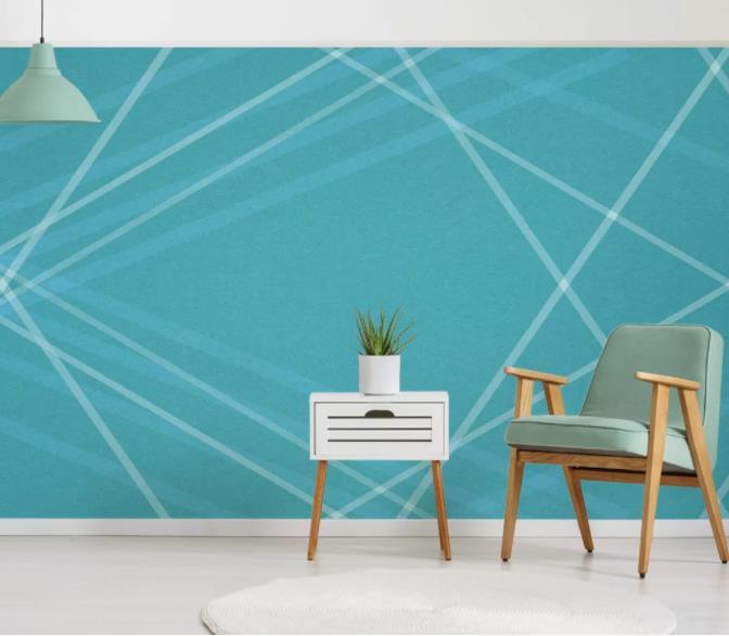 3D Blue Geometry Wall Mural Wallpaper 64- Jess Art Decoration