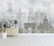 3D Hand Painted Gray City Wall Mural Wallpaper 79- Jess Art Decoration