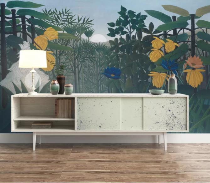 3D Hand Painted Forest Leaves Wall Mural Wallpaper 91- Jess Art Decoration