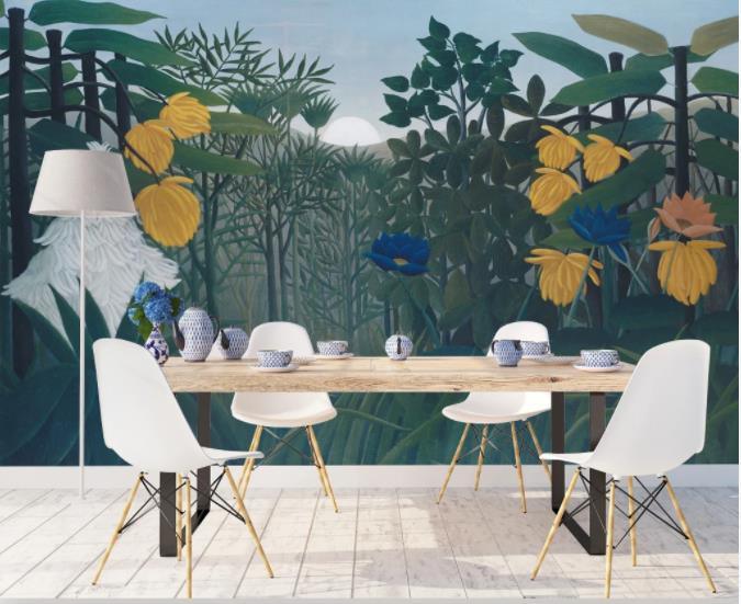 3D Hand Painted Forest Leaves Wall Mural Wallpaper 91- Jess Art Decoration