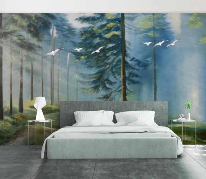 3D Ancient Forest Landscape Wall Mural Wallpaper 132- Jess Art Decoration