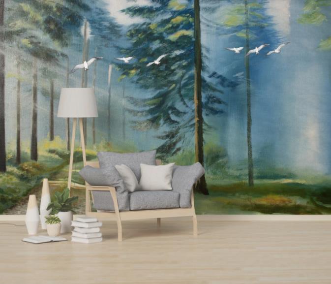 3D Ancient Forest Landscape Wall Mural Wallpaper 132- Jess Art Decoration