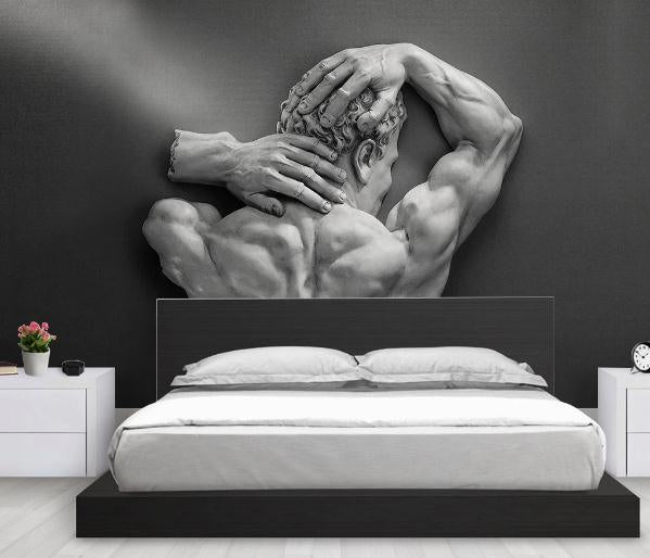 3D Relief Muscle Man Wall Mural Wallpaper 10- Jess Art Decoration