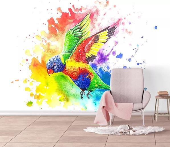 3D Watercolor Bird Wall Mural Wallpaper 80- Jess Art Decoration