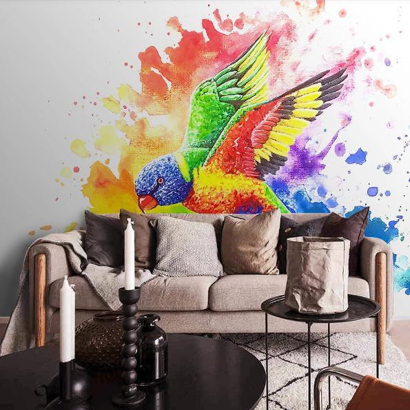 3D Watercolor Bird Wall Mural Wallpaper 80- Jess Art Decoration