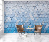 3D Blue Abstract Geometric Pattern Wall Mural Wallpaper 160- Jess Art Decoration