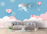 3D Cartoon Cupid Blue Wall Mural Wallpaper 194- Jess Art Decoration