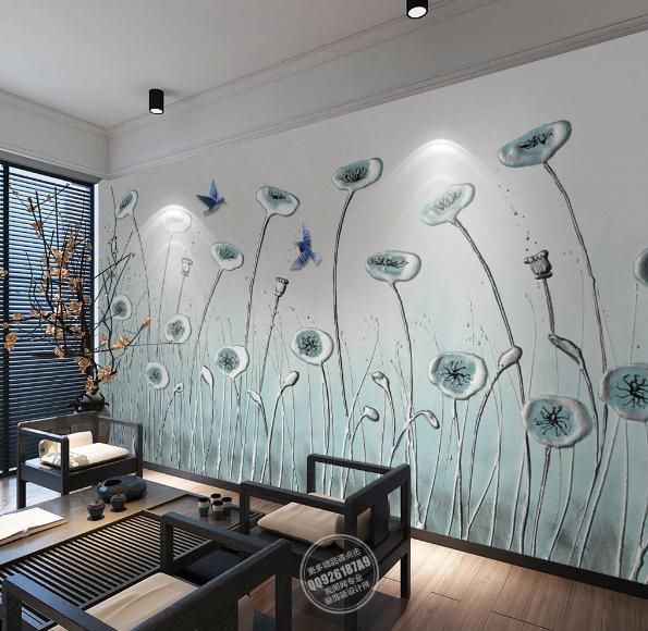 3D Blue Tridimensional Flower Wall Mural Wallpaper 181- Jess Art Decoration