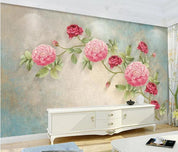 3D Vintage Pink Rose Wall Mural Wallpaper 12- Jess Art Decoration