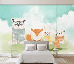 3D Cartoon Animal Sky Wall Mural Wallpaper 200- Jess Art Decoration