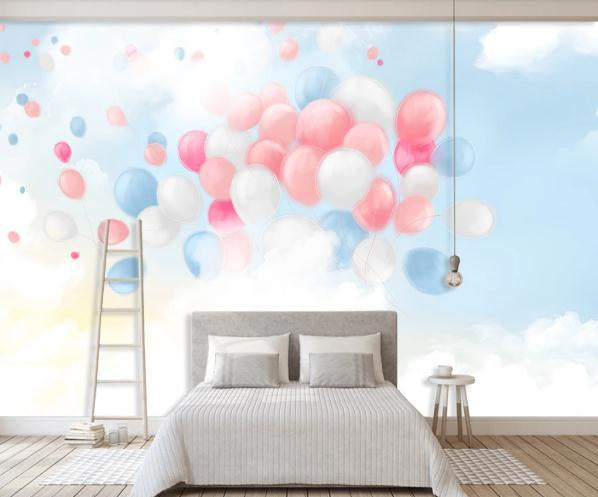 3D Hand Painted Balloon Sky Wall Mural Wallpaper 188- Jess Art Decoration