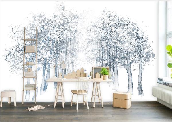 3D Hand Painted Forest Elk Wall Mural Wallpaper 224- Jess Art Decoration