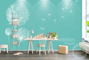 3D Hand Painted Dandelion Green Wall Mural Wallpaper 119- Jess Art Decoration