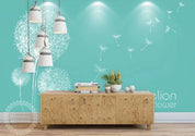 3D Hand Painted Dandelion Green Wall Mural Wallpaper 119- Jess Art Decoration