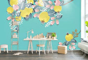 3D Hand Painted Yellow Flowers Wall Mural Wallpaper 214- Jess Art Decoration