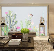 3D Hand Painted Cactus Wall Mural Wallpaper 148- Jess Art Decoration