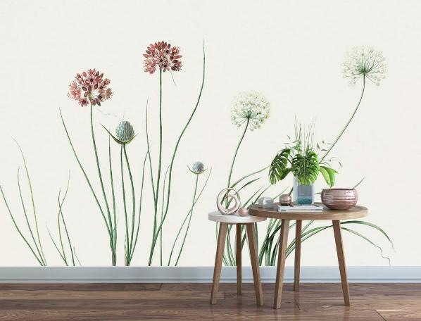 3D Hand Painted Flowers Leaves Wall Mural Wallpaper 231- Jess Art Decoration