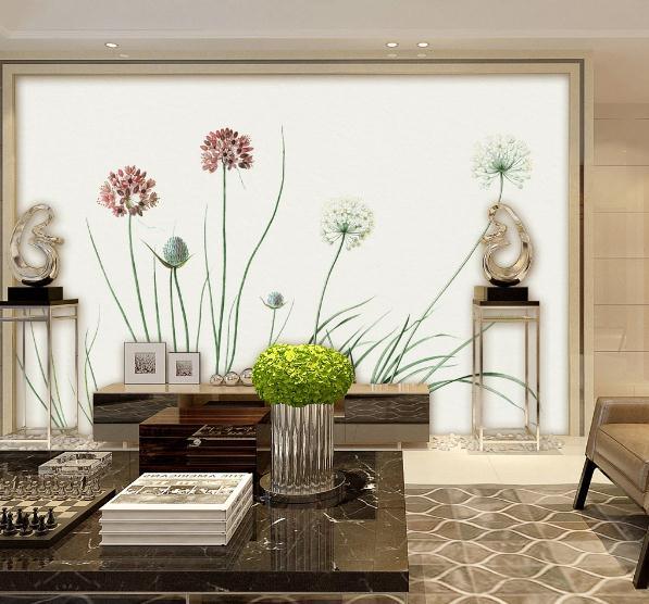 3D Hand Painted Flowers Leaves Wall Mural Wallpaper 231- Jess Art Decoration