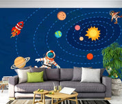 3D Cartoon Solar System Wall Mural Wallpaper 84- Jess Art Decoration