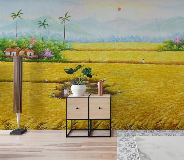 3D Oil Painting Yellow Wheat Field Wall Mural Wallpaper 90- Jess Art Decoration