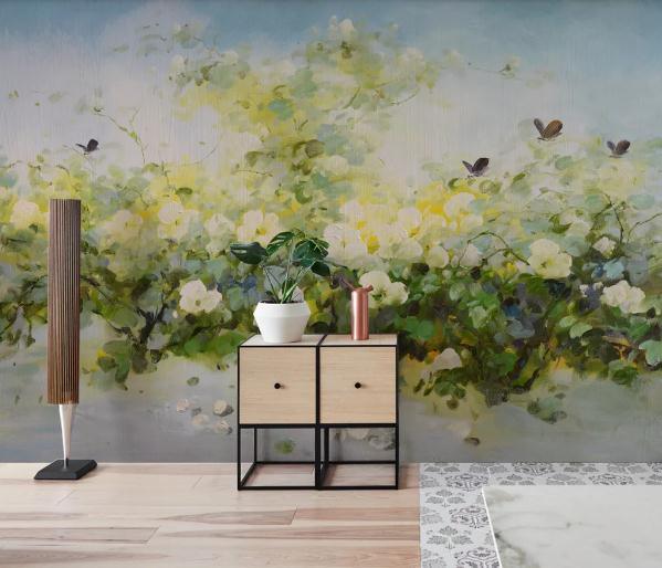 3D Hand Painted Flower Butterfly Wall Mural Wallpaper 72- Jess Art Decoration