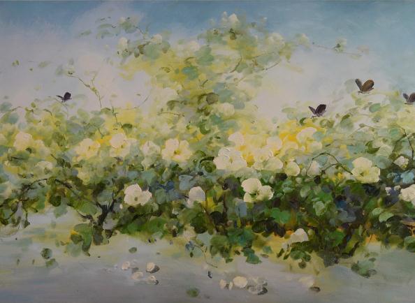 3D Hand Painted Flower Butterfly Wall Mural Wallpaper 72- Jess Art Decoration