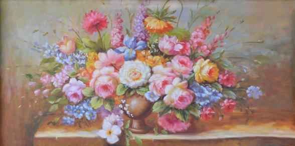 3D Hand Painted Pink Flowers Wall Mural Wallpaper 63- Jess Art Decoration