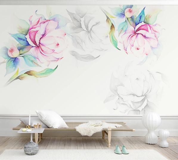 3D Hand Painted Flowers Wall Mural Wallpaper 143- Jess Art Decoration