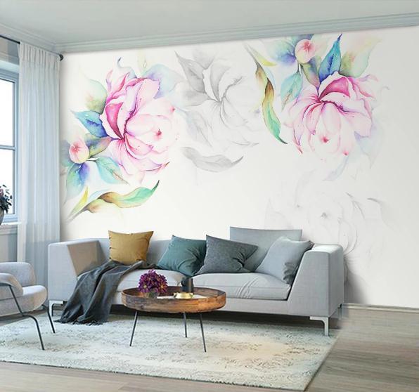 3D Hand Painted Flowers Wall Mural Wallpaper 143- Jess Art Decoration