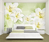 3D White Lily Wall Mural Wallpaper 61- Jess Art Decoration