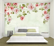 3D Watercolor Pink Rose Wall Mural Wallpaper 101- Jess Art Decoration