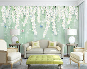 3D Watercolor White Flowers Wall Mural Wallpaper 211- Jess Art Decoration