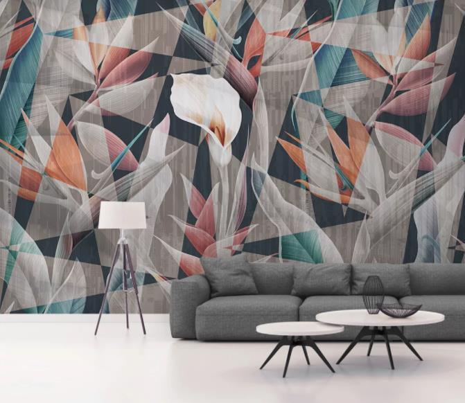3D Nordic Modern Simplicity Flowers Wall Mural Wallpaperpe  103- Jess Art Decoration