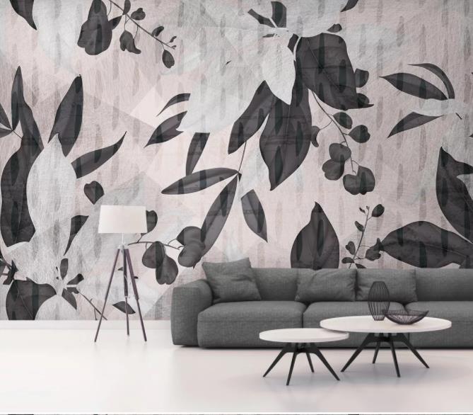 3D Nordic Modern Simplicity Leaves Wall Mural Wallpaperpe  107- Jess Art Decoration