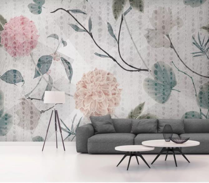 3D Modern Simplicity Flowers Wall Mural Wallpaperpe  69- Jess Art Decoration