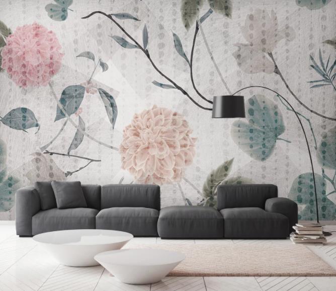 3D Modern Simplicity Flowers Wall Mural Wallpaperpe  69- Jess Art Decoration